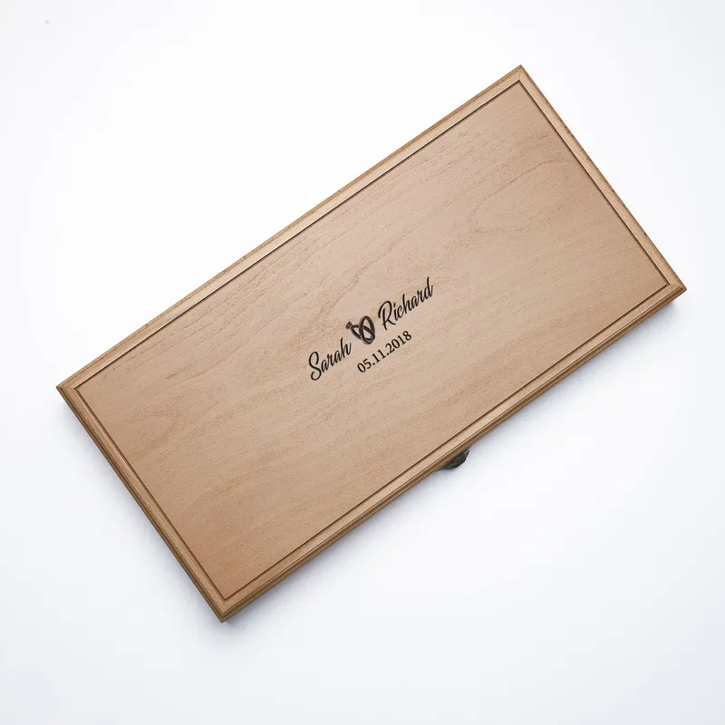 Personalized Backgammon Set Gift for Couples