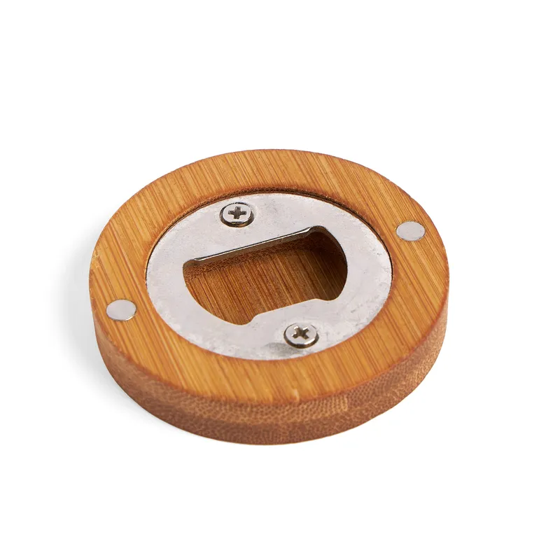 Personalized Bamboo Bottle Opener Magnet