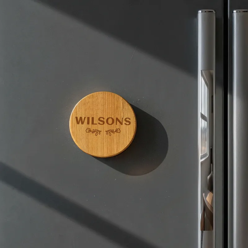 Personalized Bamboo Bottle Opener Magnet