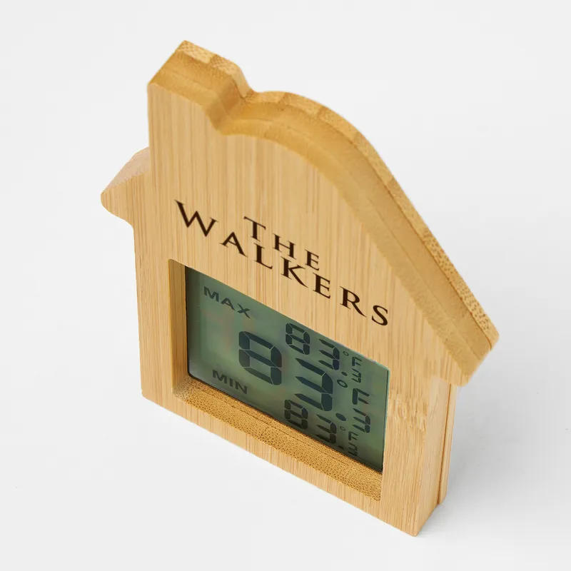 Personalized Bamboo Digital Home Thermometer