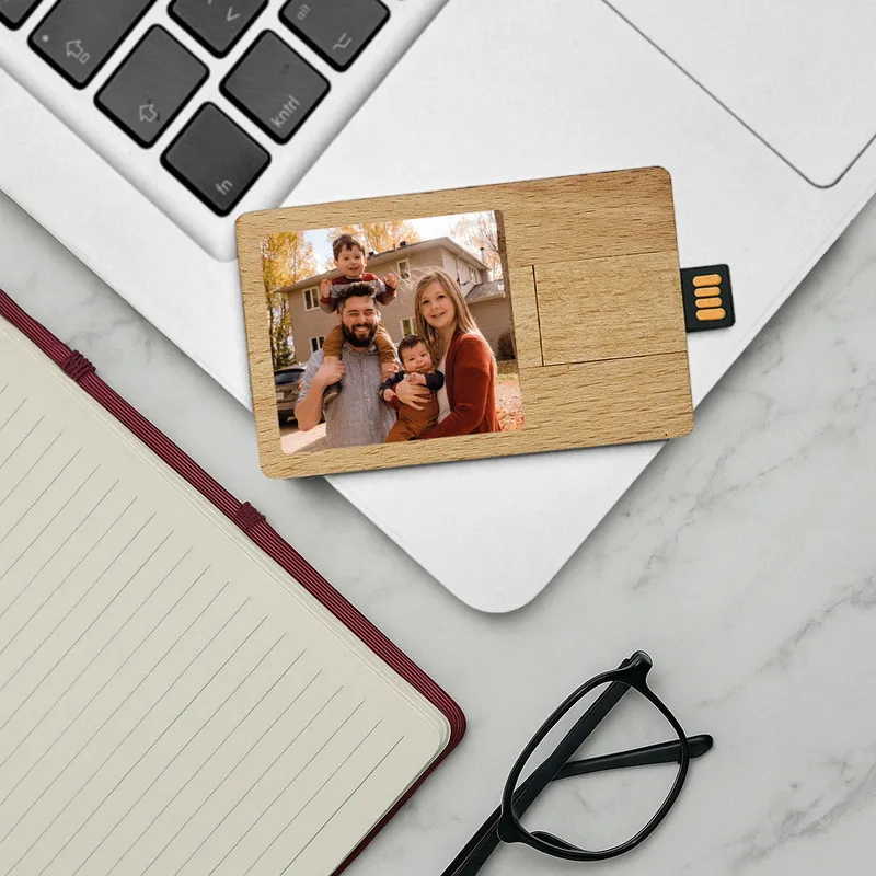 Personalised Bamboo USB Drive with Photo 32GB