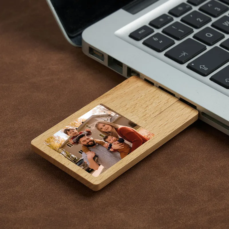 Personalised Bamboo USB Drive with Photo 32GB