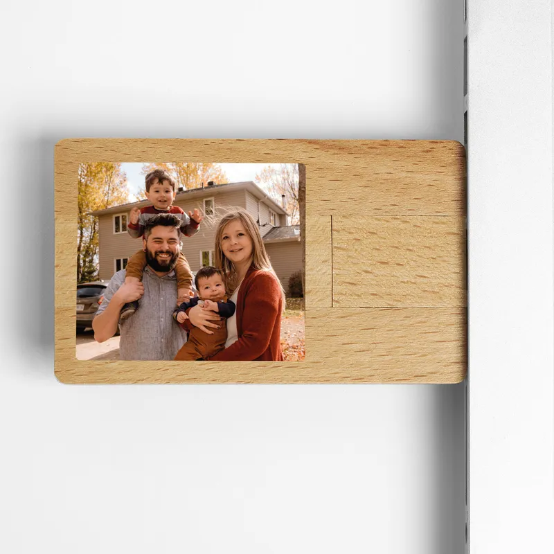 Personalised Bamboo USB Drive with Photo 32GB