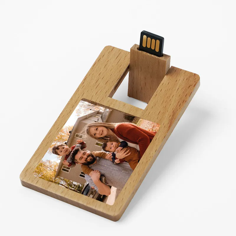 Personalised Bamboo USB Drive with Photo 32GB