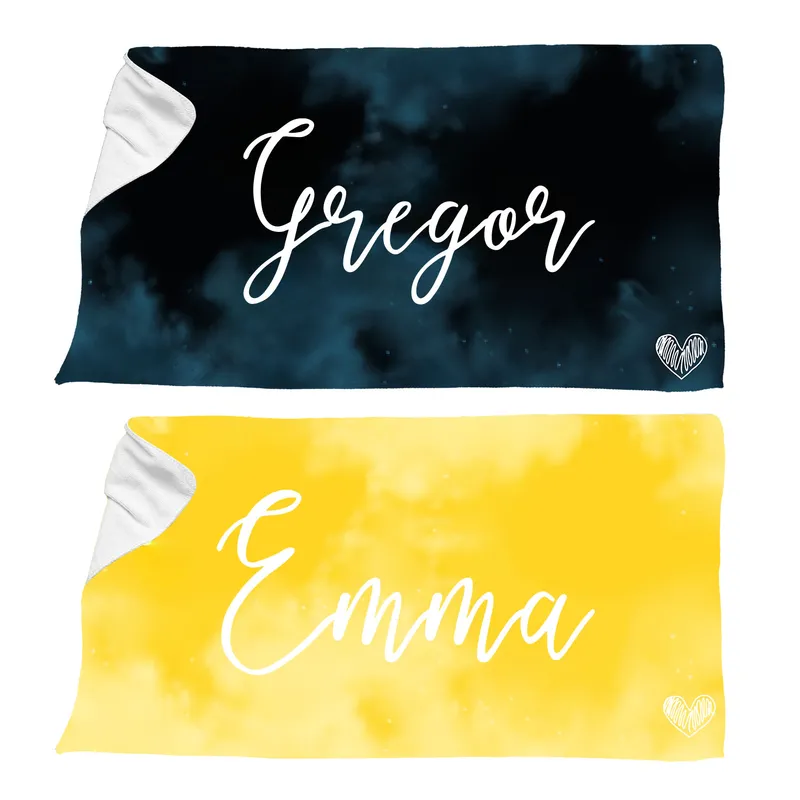 Personalised Valentine's Day Beach Towel for Couples