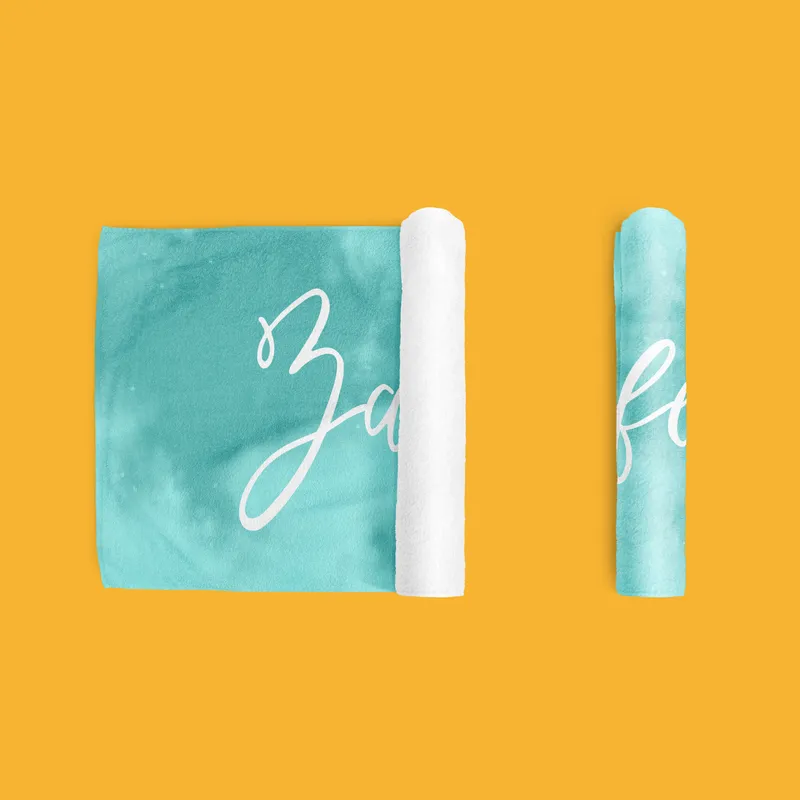 Personalised Valentine's Day Beach Towel for Couples