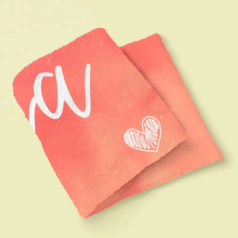 Personalised Valentine's Day Beach Towel for Couples