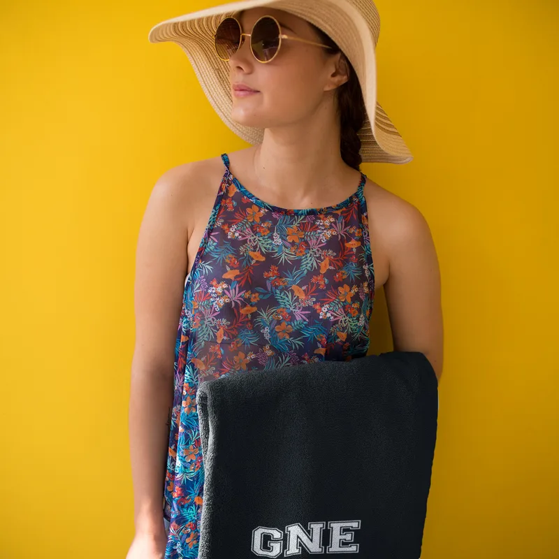 Personalised Monogrammed Beach Towel with Year