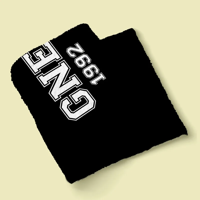 Personalised Monogrammed Beach Towel with Year