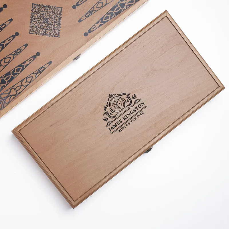 Personalized Beech Wood Backgammon Set for Enthusiasts