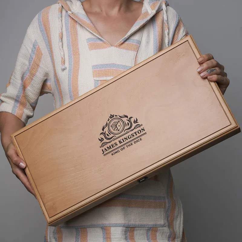 Personalized Beech Wood Backgammon Set for Enthusiasts