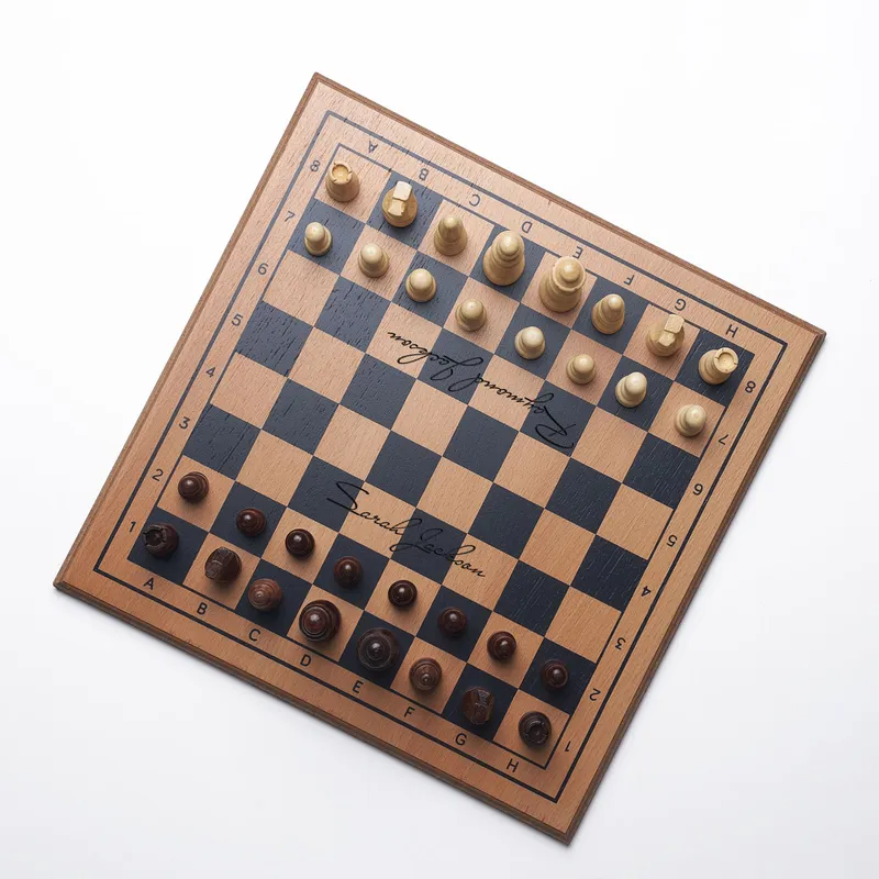 Personalized Beech Wood Chess Set