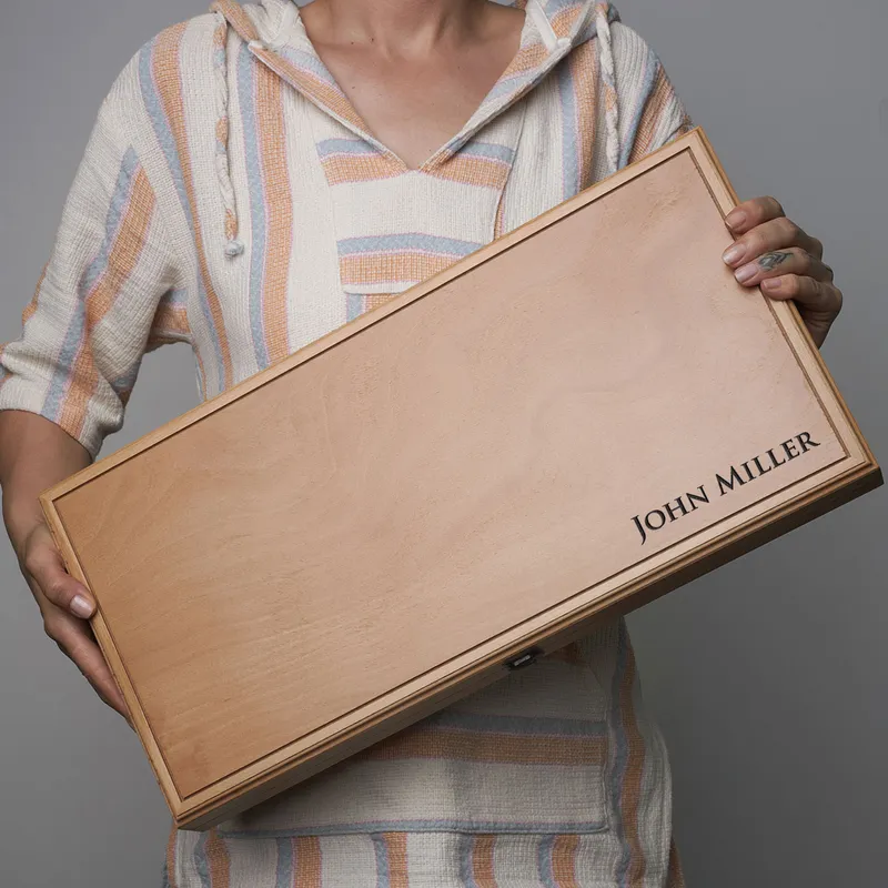 Personalized Beechwood Backgammon Set