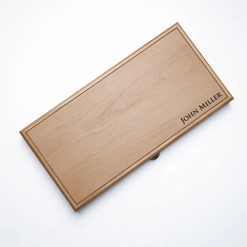 Personalized Beechwood Backgammon Set