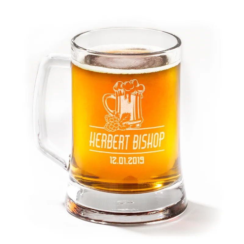 Personalised Engraved Beer Mug – Perfect Gift for Dad or Partner