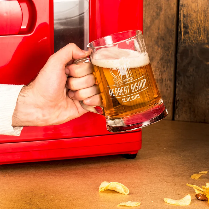 Personalised Engraved Beer Mug – Perfect Gift for Dad or Partner