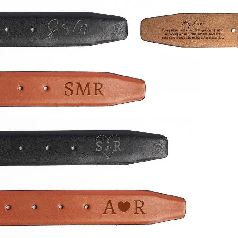 Personalized Belt Initials and Inside Message