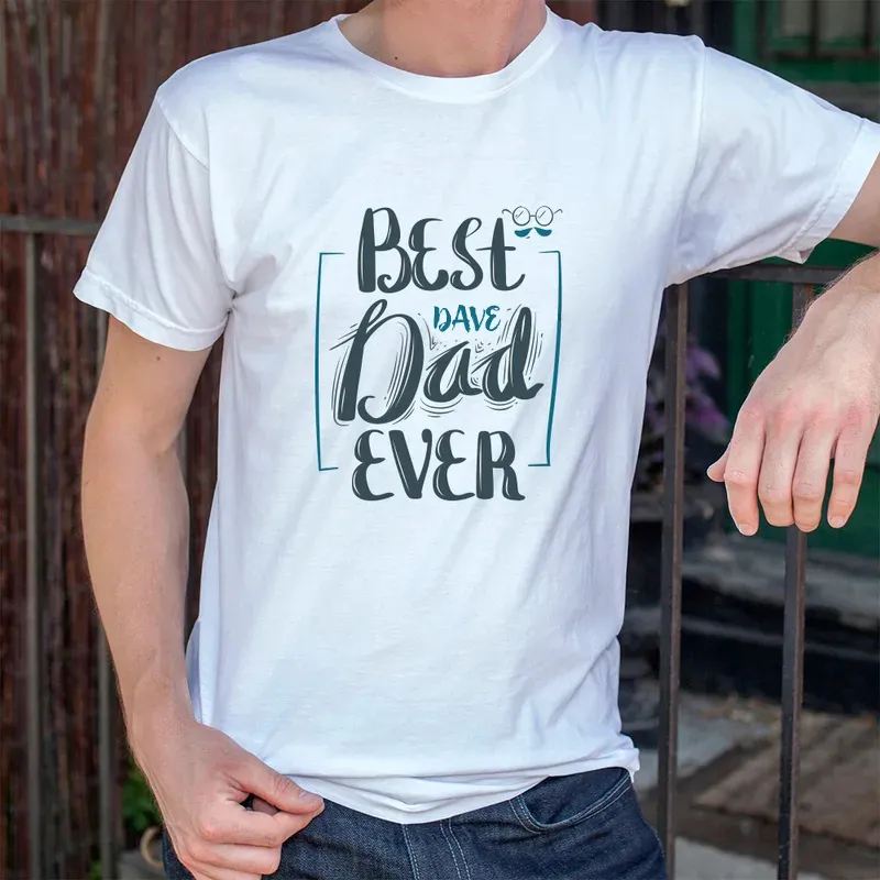 Personalised Best Dad Ever T-Shirt for Father's Day