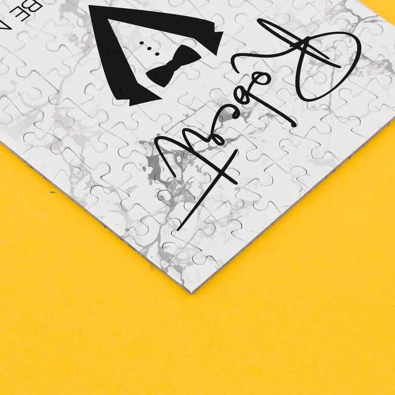 Personalized Best Man Concept Mini Puzzle with Storage Tube