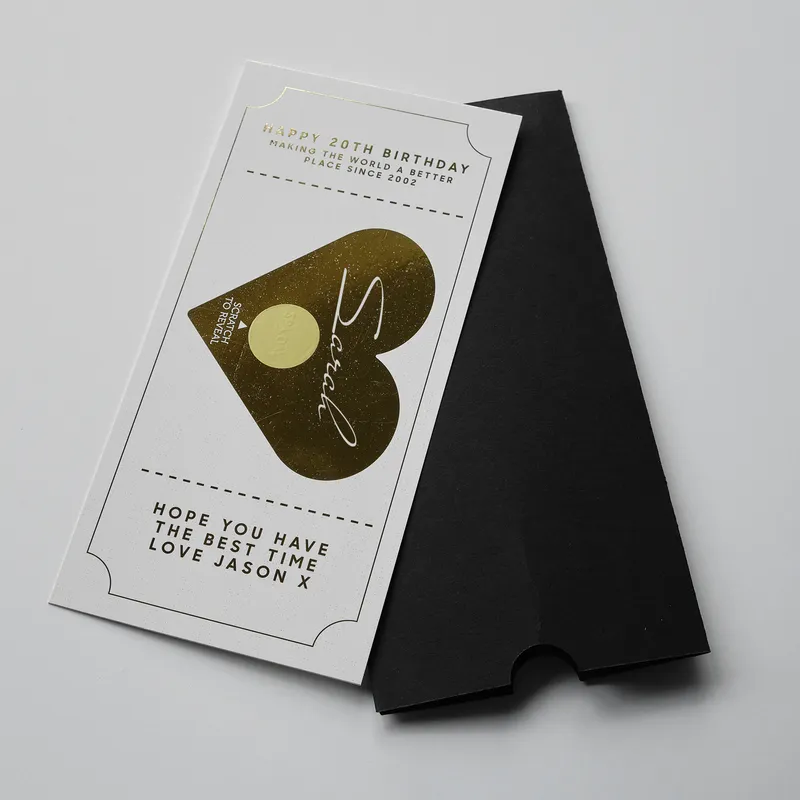 Personalized Birthday Gift Scratch-Off Gift Ticket