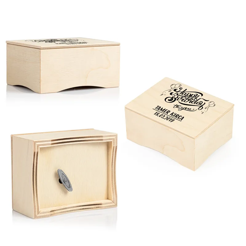 Personalised Wooden Birthday Music Box with Engraving