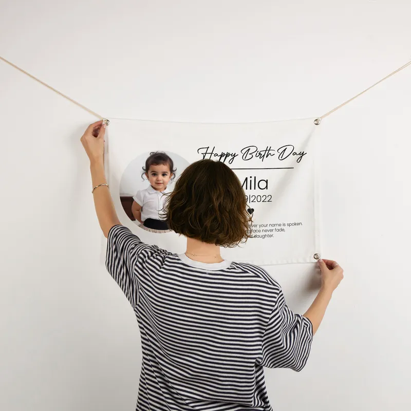 Personalised Photo Birthday Party Banner 45 x 70 cm