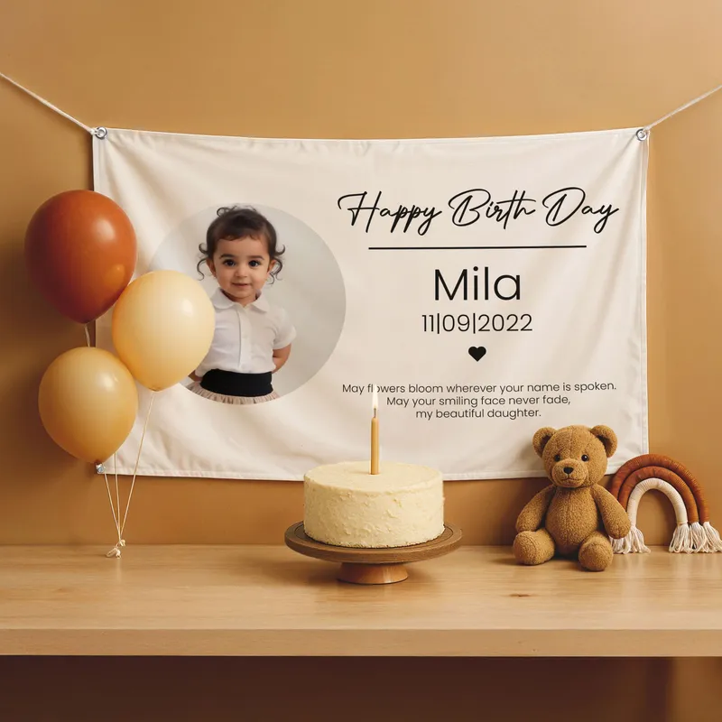 Personalised Birthday Party Poster with Photo and Name