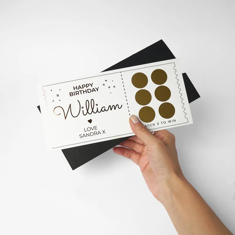 Personalised Birthday Scratch Card Gift