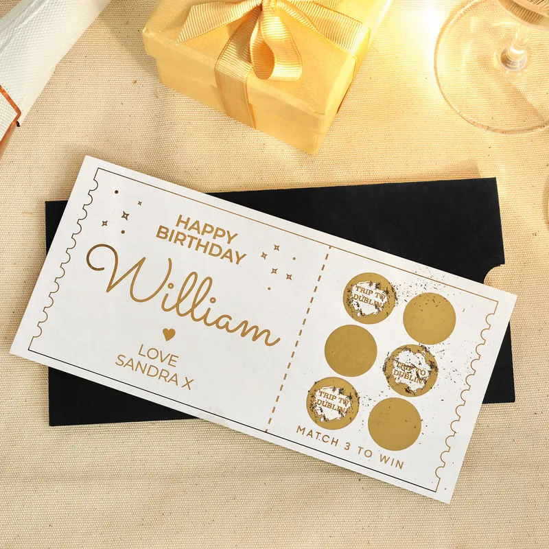 Personalised Birthday Scratch Card Gift