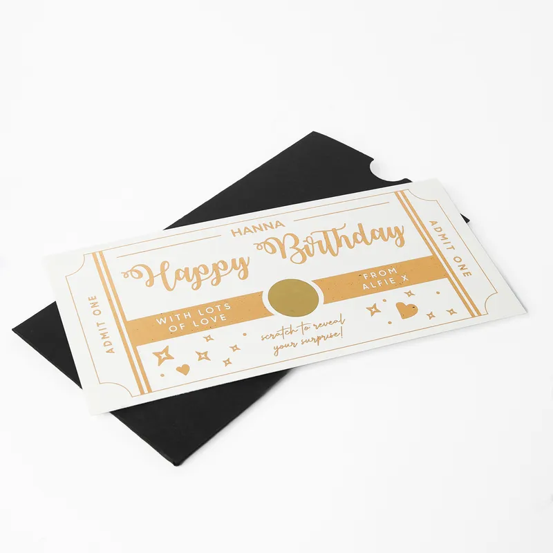 Personalised Birthday Scratch-Off Surprise Ticket