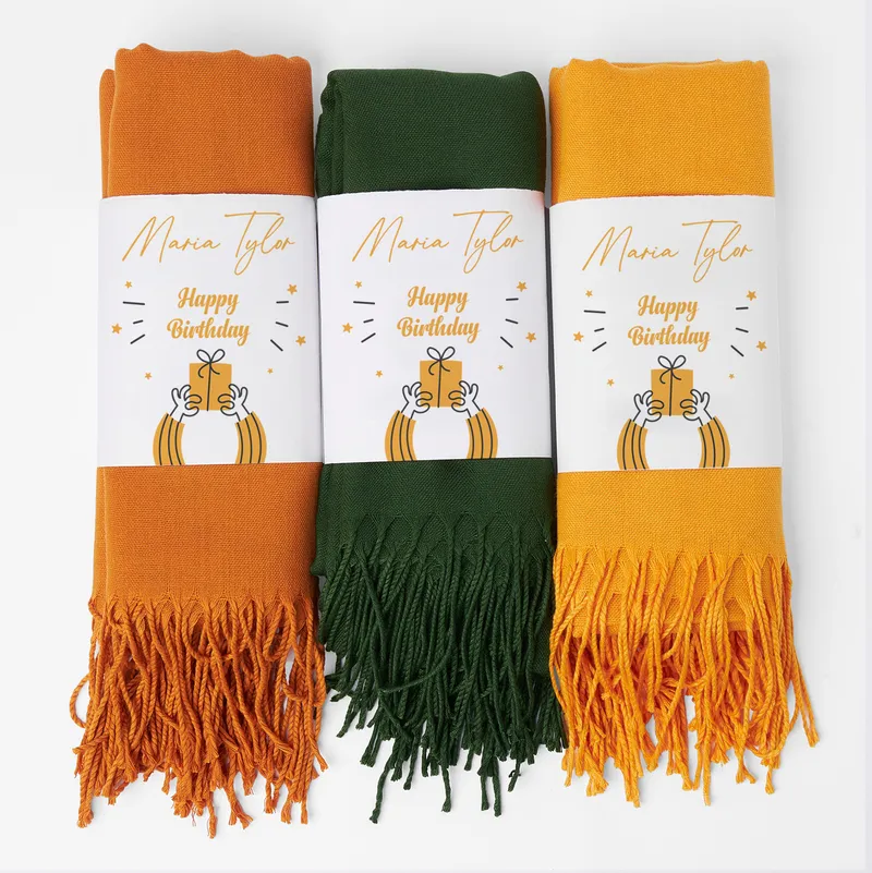 Personalized Birthday Shawl with Name Wrap