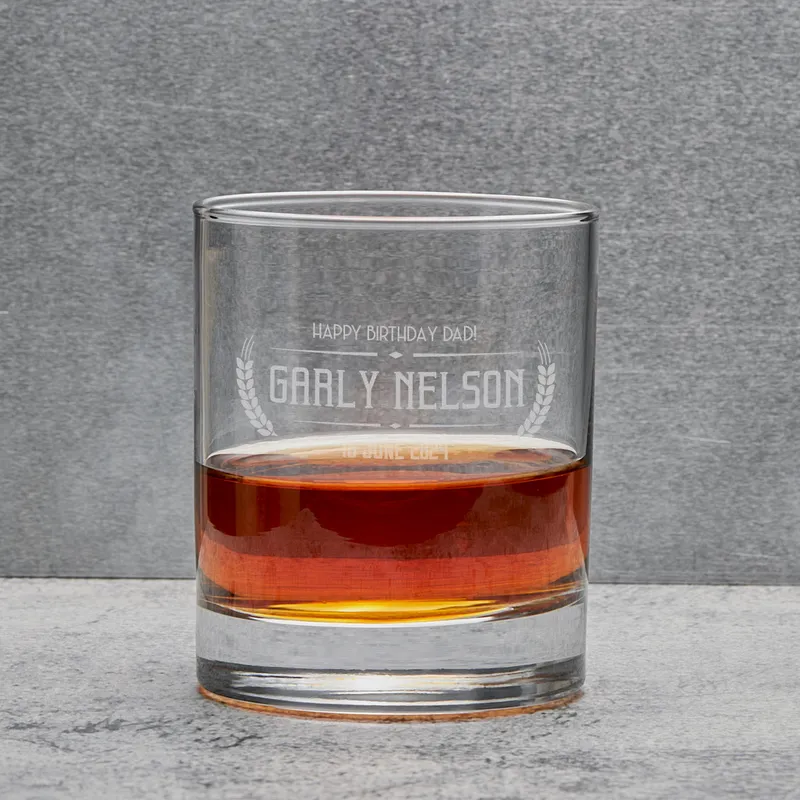 Personalized Birthday Whiskey Glass Gift