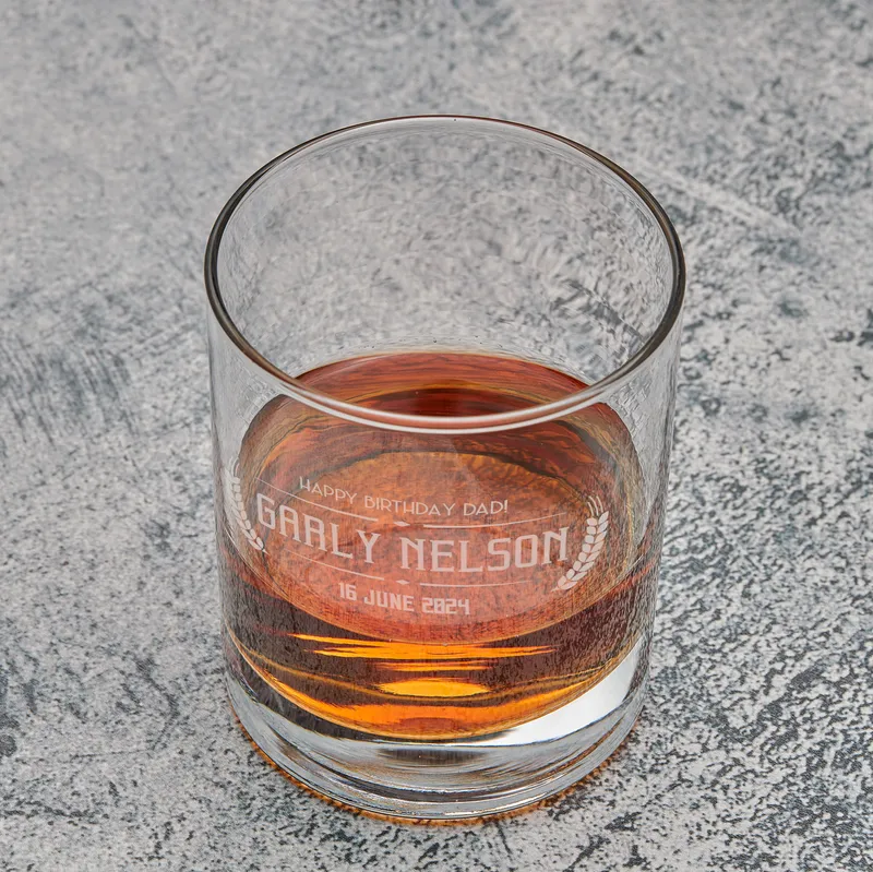 Personalized Birthday Whiskey Glass Gift