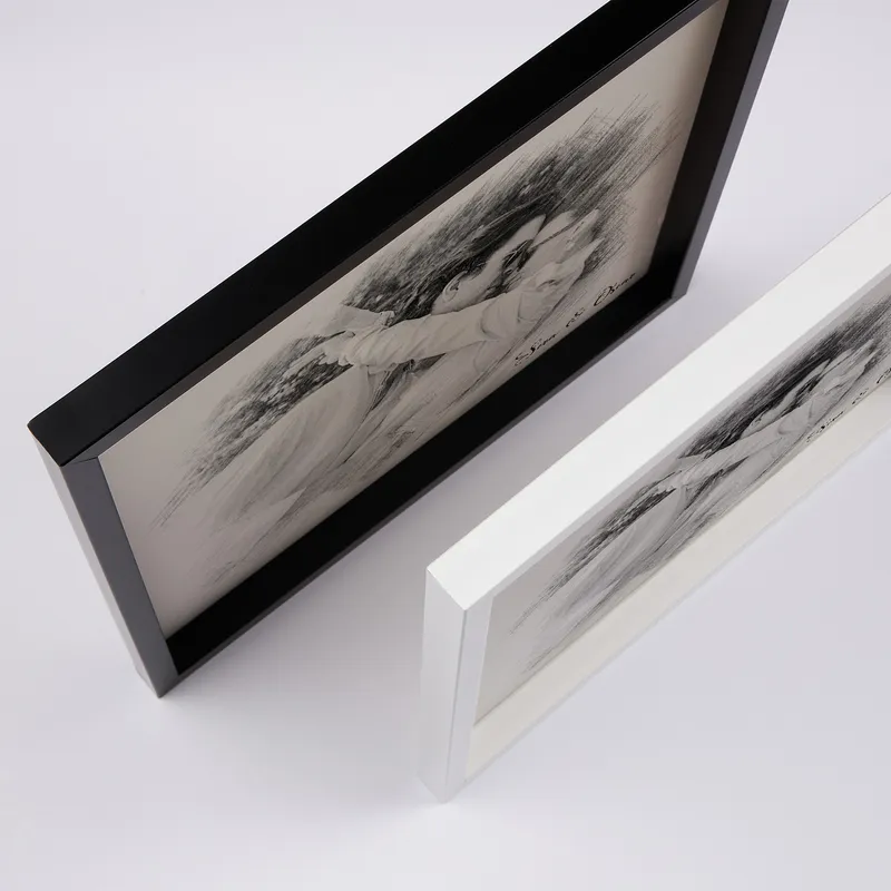 Personalized Black and White Sketch Effect Photo Frame
