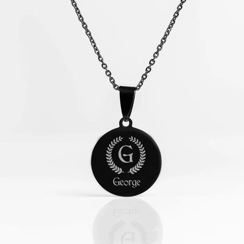 Personalized Black Necklace
