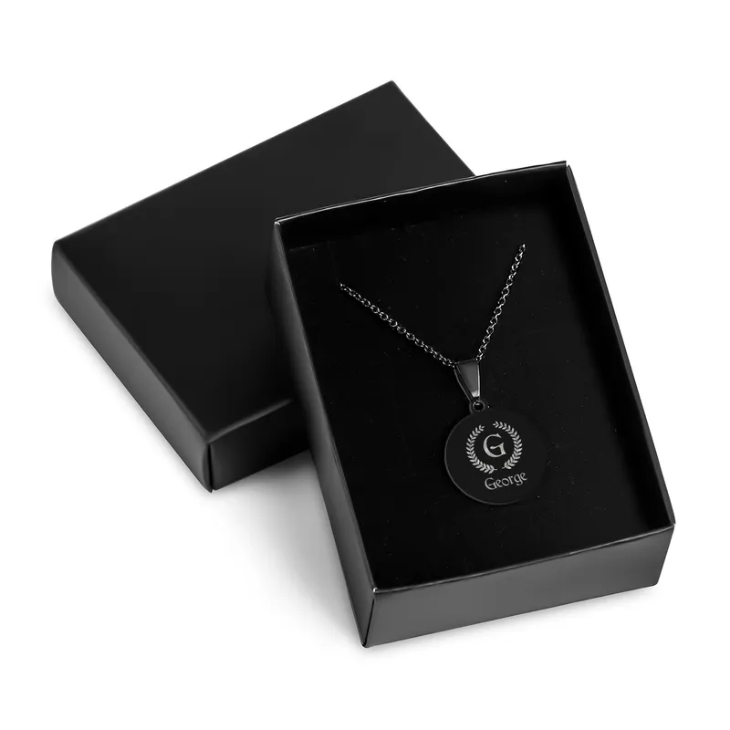 Personalized Black Necklace