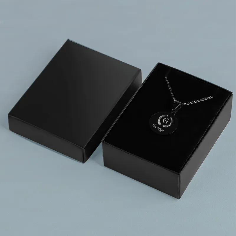 Personalized Black Necklace