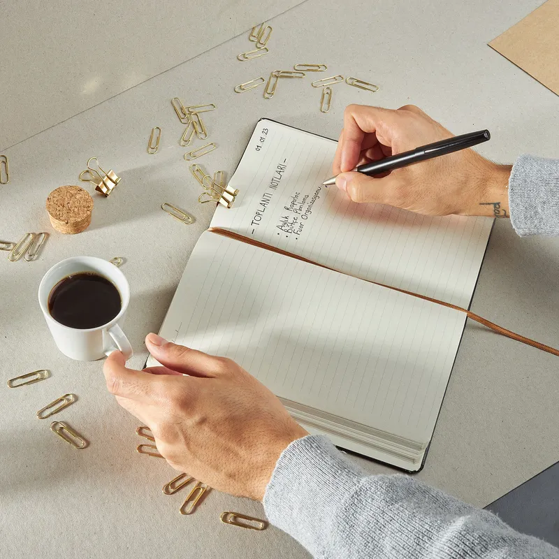 Personalized Black Notebook with Globe Design