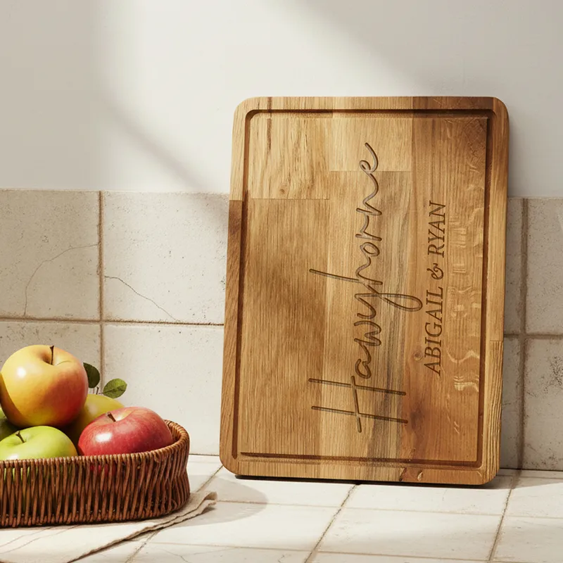 Personalized Botanical Name Engraved Cutting Board