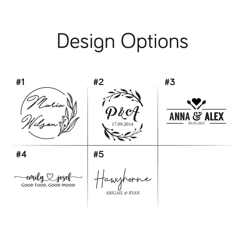 Personalized Botanical Name Engraved Cutting Board