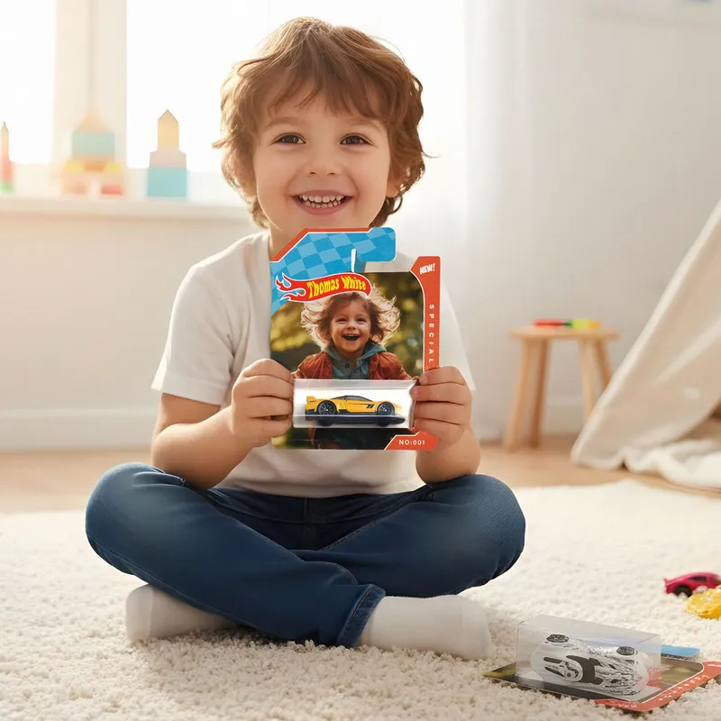 Personalized Boxed Toy Car with Photo Gift