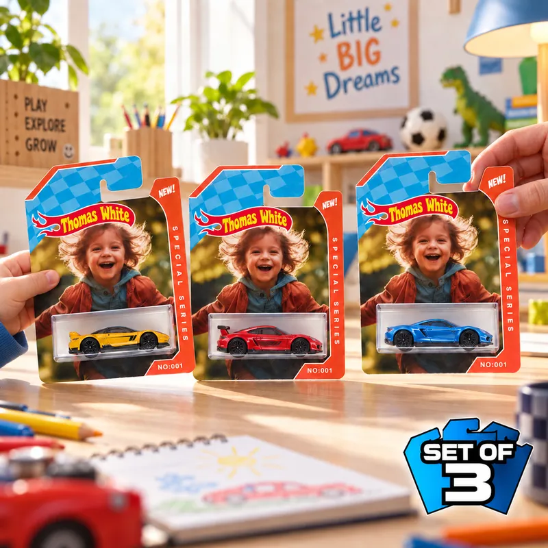 Personalised Boxed Toy Car with Photo Gift
