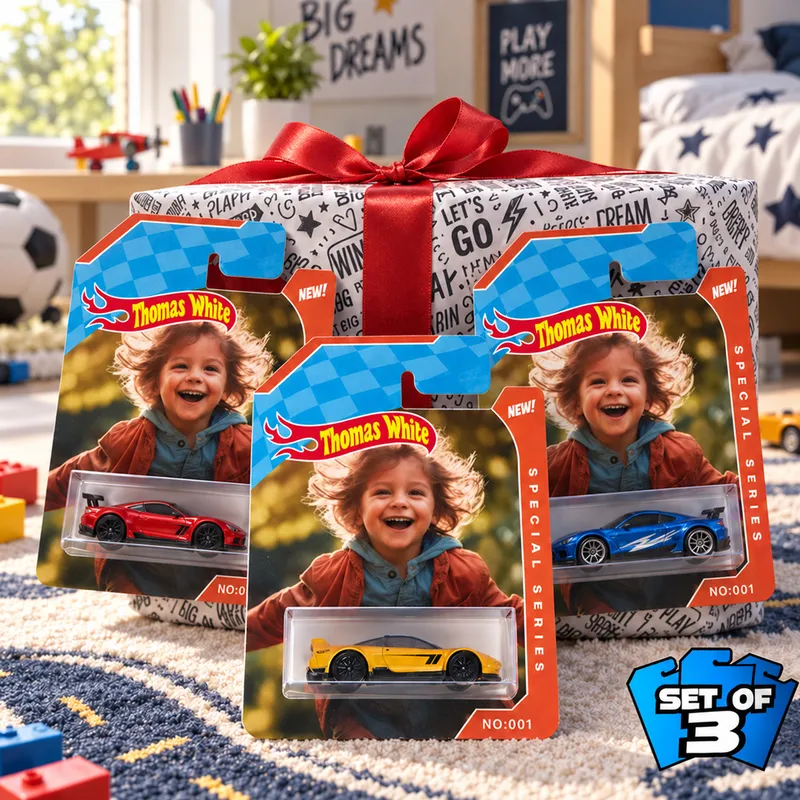 Personalised Boxed Toy Car with Photo Gift