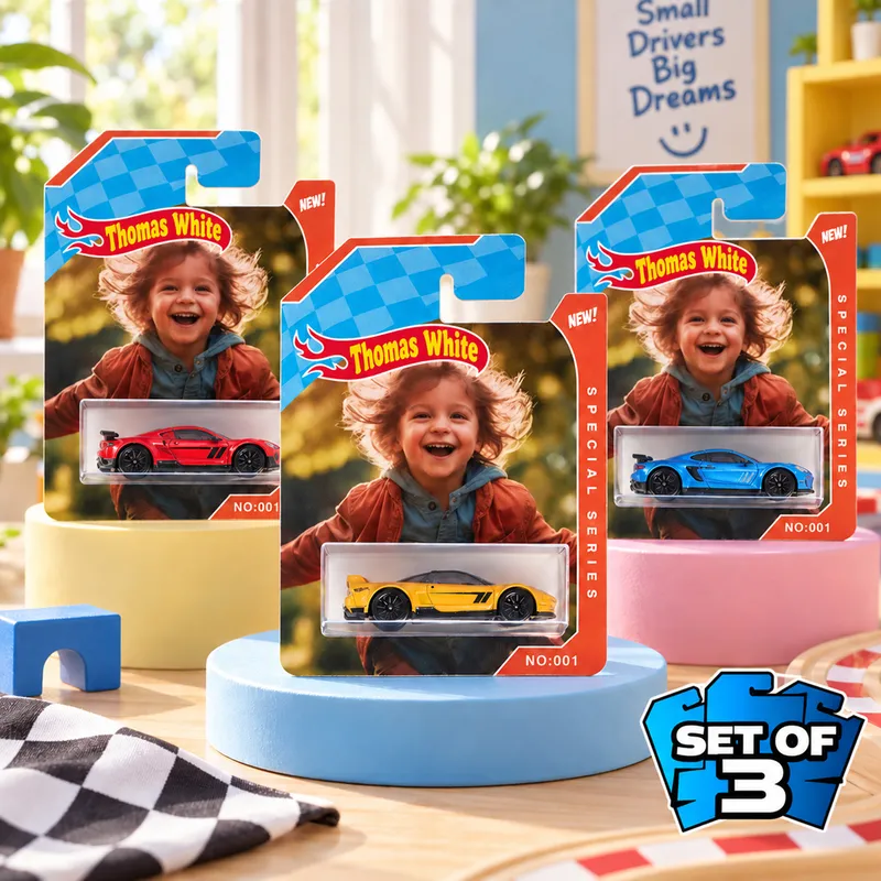 Personalised Boxed Toy Car with Photo Gift