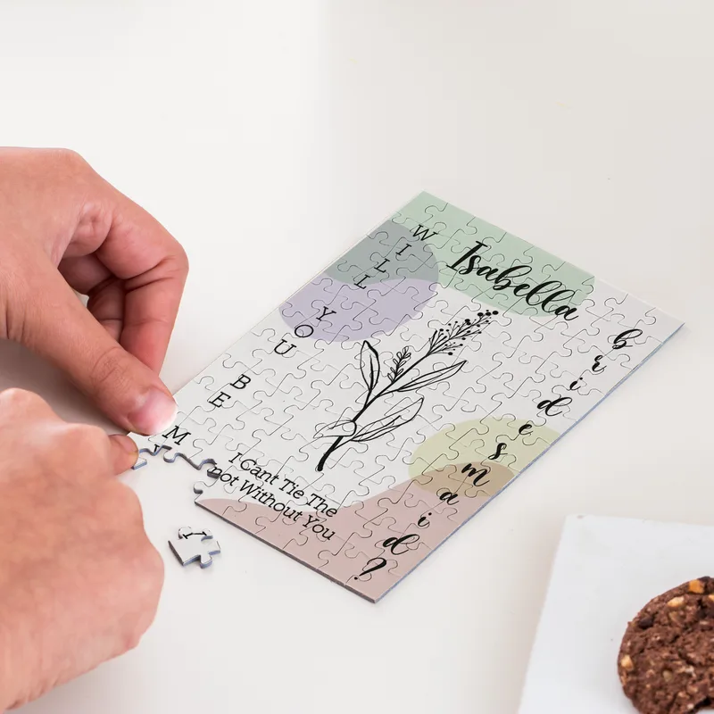 Personalised Bridesmaid Proposal Puzzle with Keepsake Tube