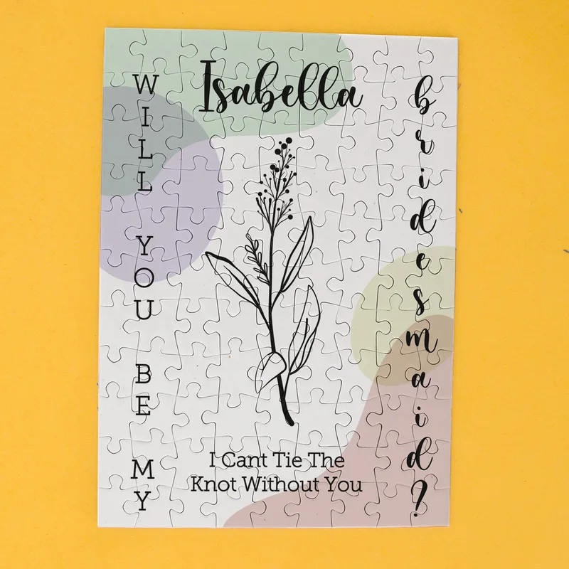 Personalised Bridesmaid Proposal Puzzle with Keepsake Tube