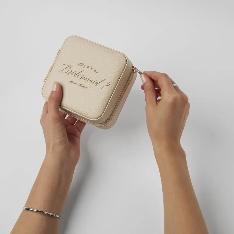 Personalized Bridesmaid Jewelry Organizer Box
