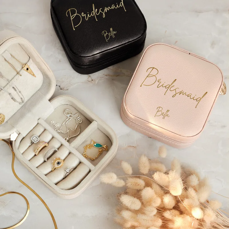 Personalised Bridesmaid Jewellery Organiser Case