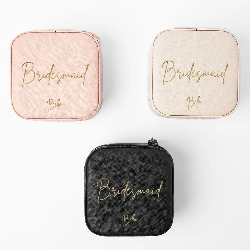 Personalised Bridesmaid Jewellery Organiser Case