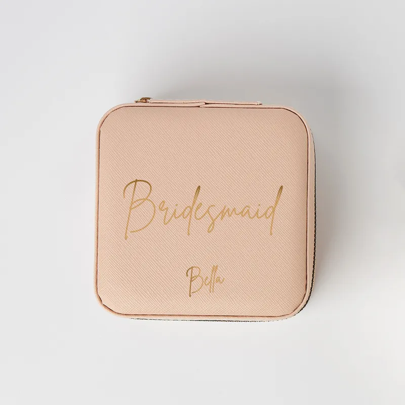 Personalized Bridesmaid Jewelry Organizer Case